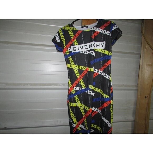 Givenchy Dresses & Skirts - SOLD! Givenchy Short Sleeve Mini Dress With Allover Logo Size Large